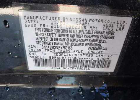 2024 Nissan Sentra Sv Xtronic Cvt from USA, damaged, VIN 3N1AB8CV7RY250166